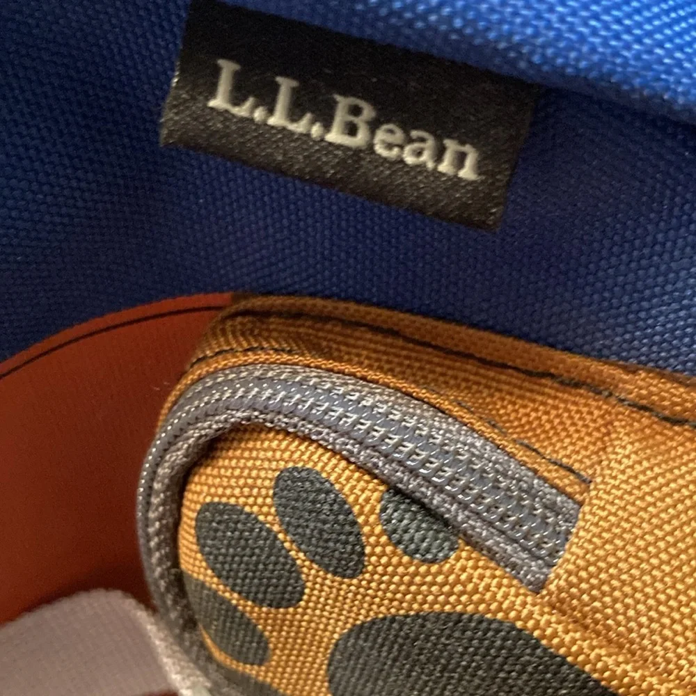 LL BEAN Kids Teddy Bear Backpack Blue Daycare Pre-School Toddler Boy Girl NWOT